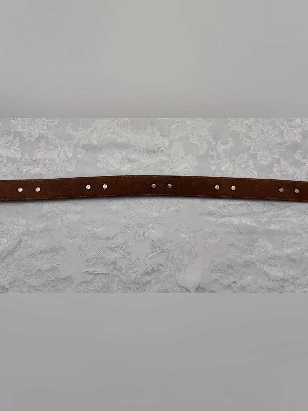 Onyx By Brighton Brown Leather Belt‎ Men’s Size 34 Fish Bass Western Preppy Dad